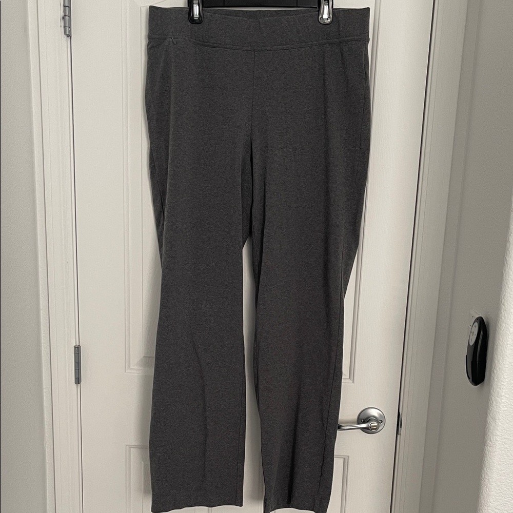 Lands' End Charcoal Apparel. Straight leg spandex pants